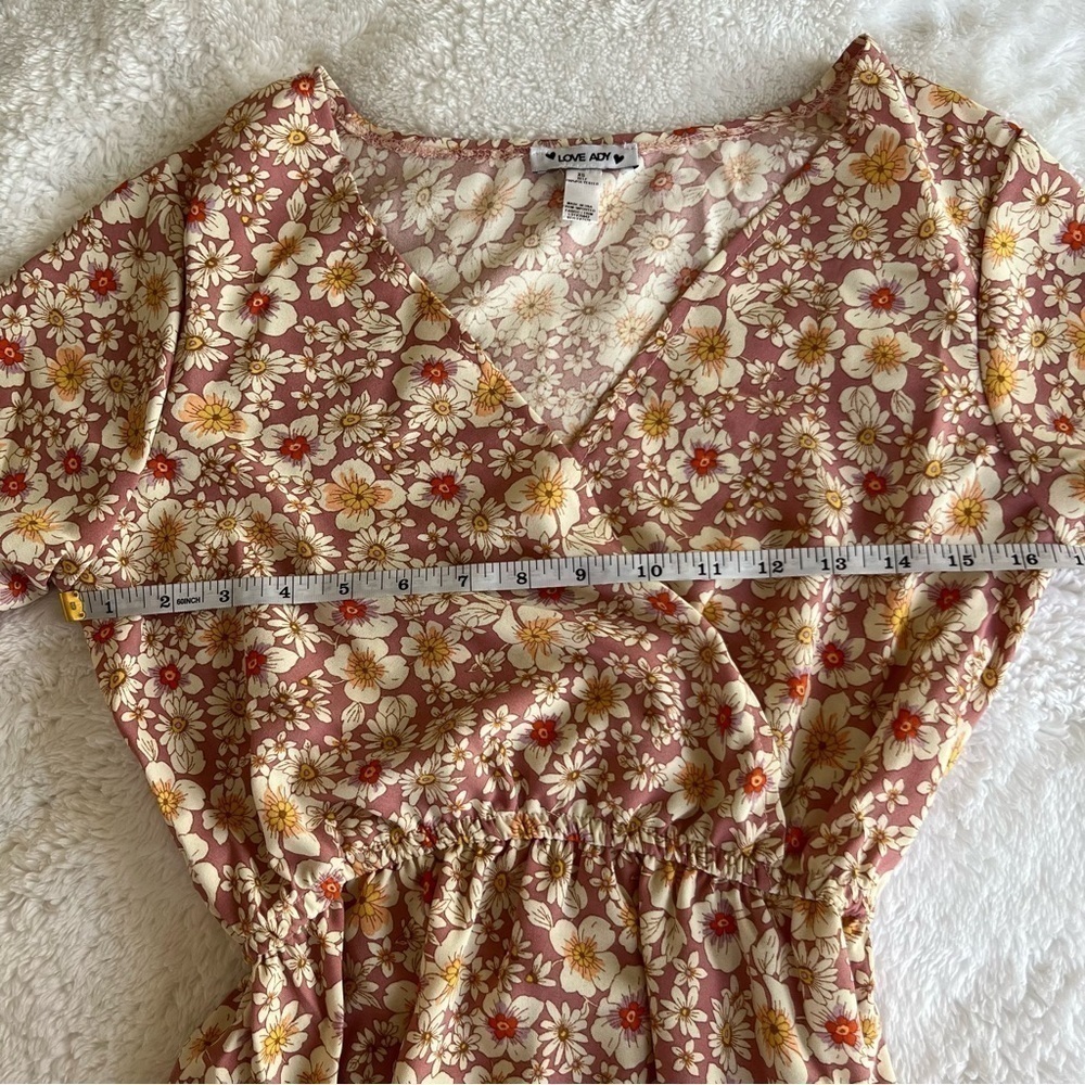 Love… Addy Ditsy Floral Tiered Mini Dress NWOT SZ XS - Picture 6 of 6